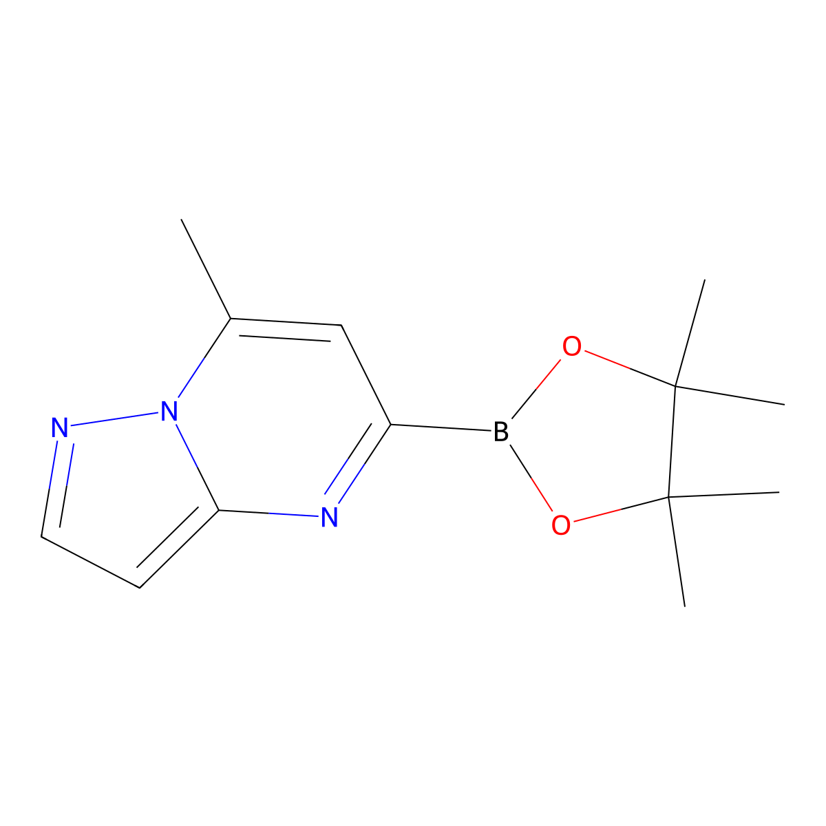 7-Methyl-5-(4,4,5,5-tetramethyl-1,3,2-dioxaborolan-2-yl)pyrazolo[1,5-a]pyrimidine molecular structure, CAS 2710294-41-8