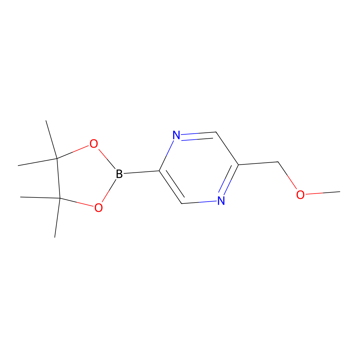 2-(Methoxymethyl)-5-(4,4,5,5-tetramethyl-1,3,2-dioxaborolan-2-yl)pyrazine molecular structure, CAS 2710294-44-1