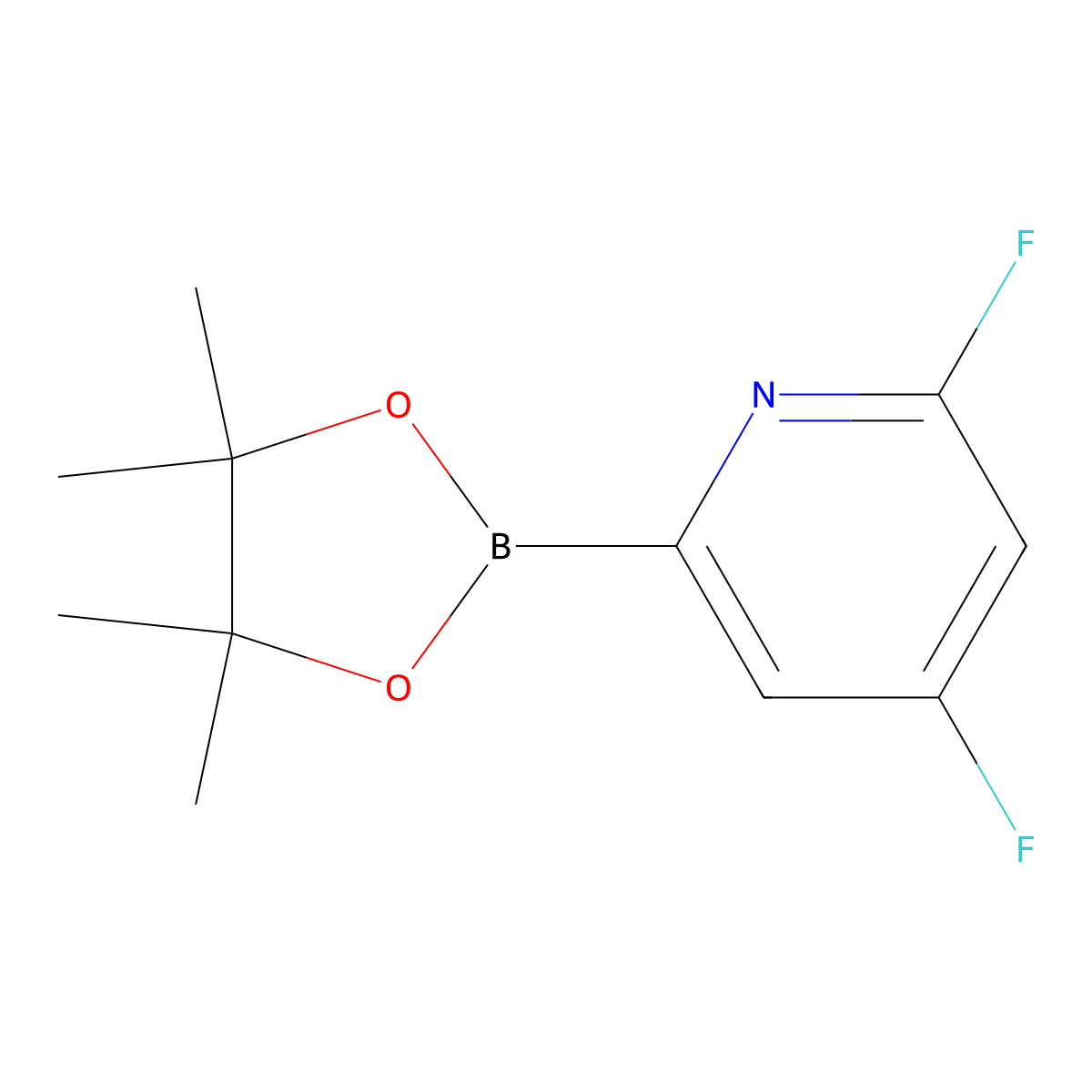 4,6-Difluoropyridine-2-boronic Acid Pinacol Ester molecular structure, CAS 2710294-46-3