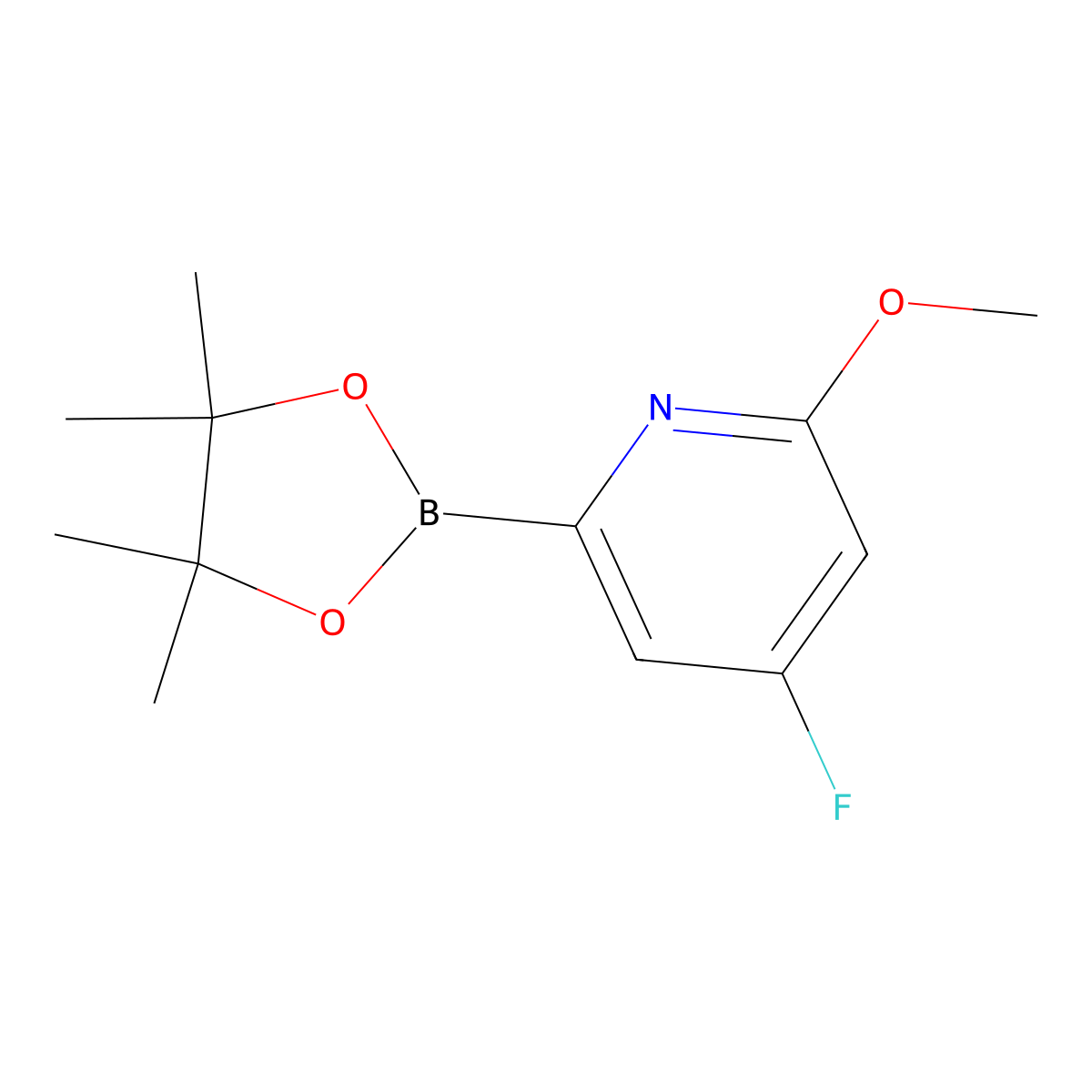 (4-Fluoro-6-methoxypyridin-2-YL)boronic acid pinacol ester molecular structure, CAS 2710294-50-9