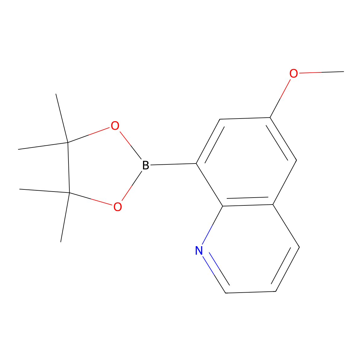 6-Methoxy-8-(4,4,5,5-tetramethyl-1,3,2-dioxaborolan-2-yl)quinoline molecular structure, CAS 2710297-24-6