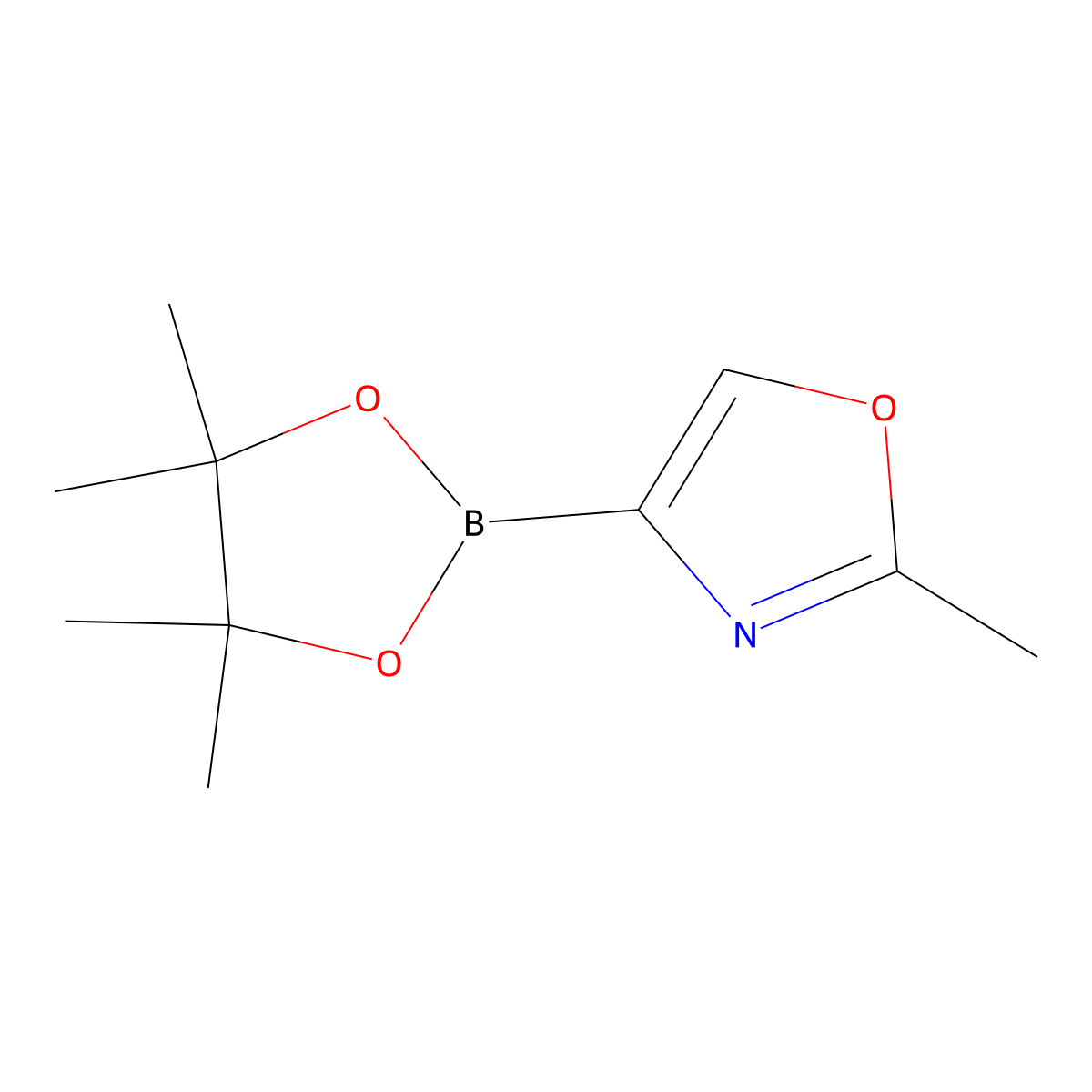 2-Methyl-4-(4,4,5,5-tetramethyl-1,3,2-dioxaborolan-2-YL)oxazole molecular structure, CAS 2710297-26-8