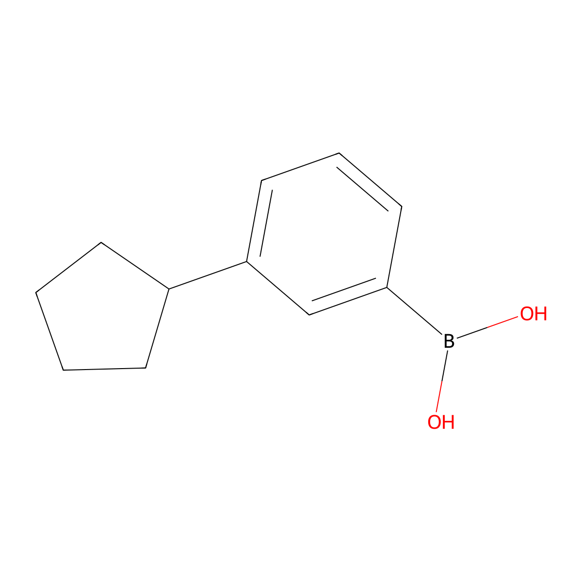 (3-Cyclopentylphenyl)boronic acid molecular structure, CAS 2710297-29-1