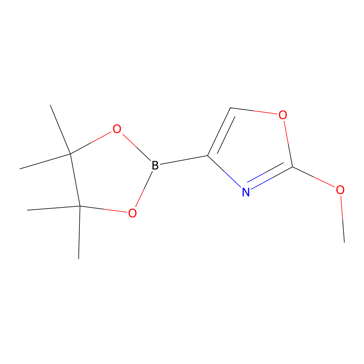 2-Methoxy-4-(4,4,5,5-tetramethyl-1,3,2-dioxaborolan-2-yl)oxazole molecular structure, CAS 2710297-53-1