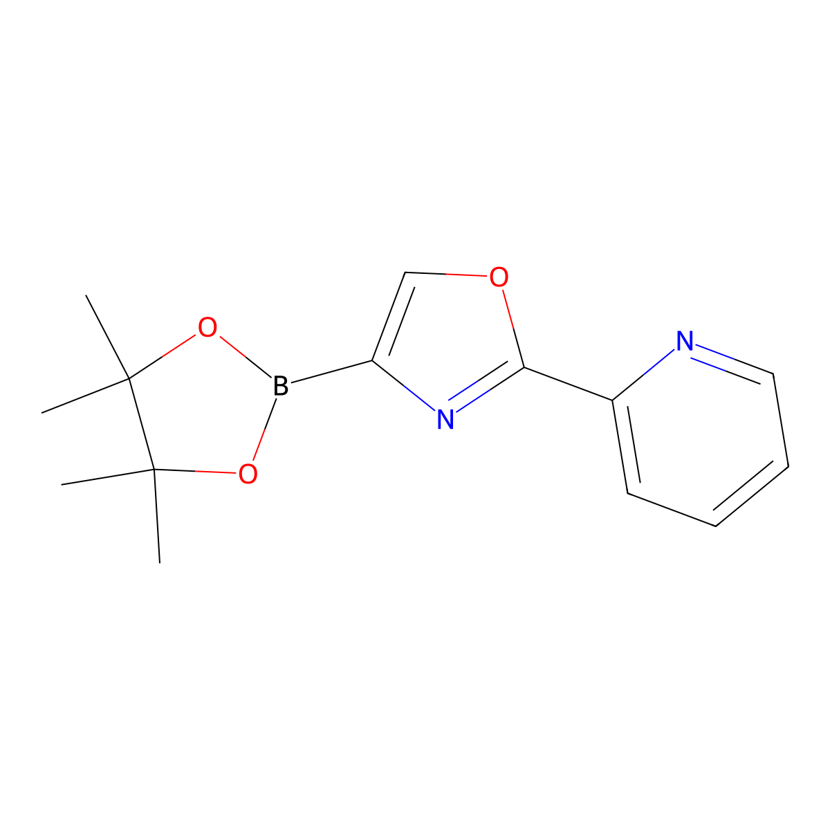 2-(Pyridin-2-yl)-4-(4,4,5,5-tetramethyl-1,3,2-dioxaborolan-2-yl)oxazole molecular structure, CAS 2710297-56-4