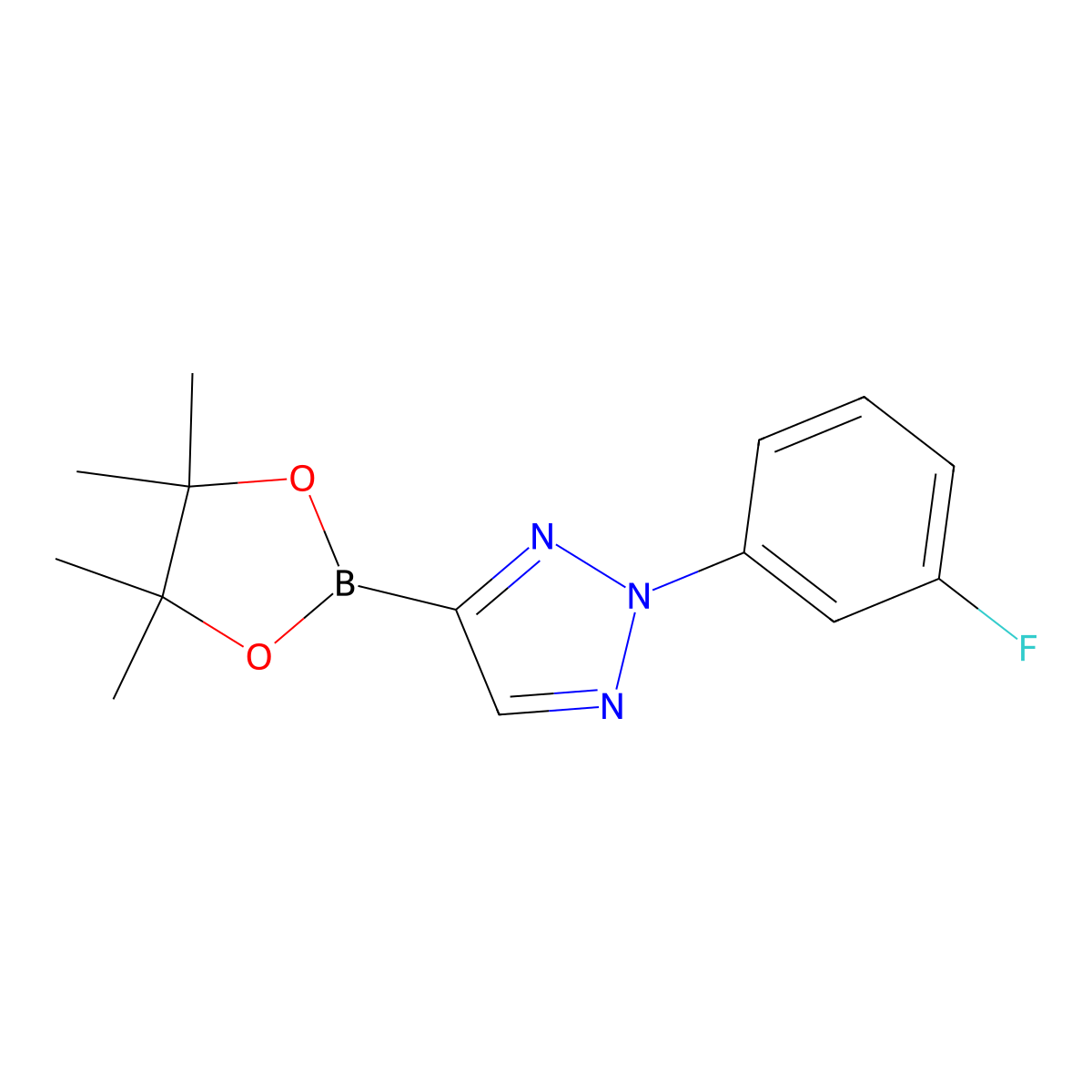 2-(3-fluorophenyl)-4-(4,4,5,5-tetramethyl-1,3,2-dioxaborolan-2-yl)-2H-1,2,3-triazole molecular structure, CAS 2710298-64-7