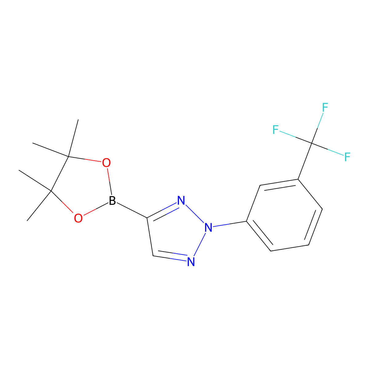 4-(4,4,5,5-tetramethyl-1,3,2-dioxaborolan-2-yl)-2-(3-(trifluoromethyl)phenyl)-2H-1,2,3-triazole molecular structure, CAS 2710298-67-0