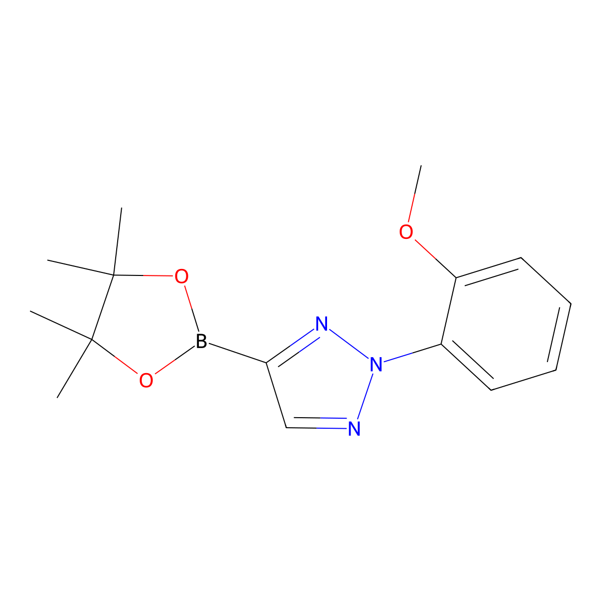 2-(2-methoxyphenyl)-4-(4,4,5,5-tetramethyl-1,3,2-dioxaborolan-2-yl)-2H-1,2,3-triazole molecular structure, CAS 2710298-72-7