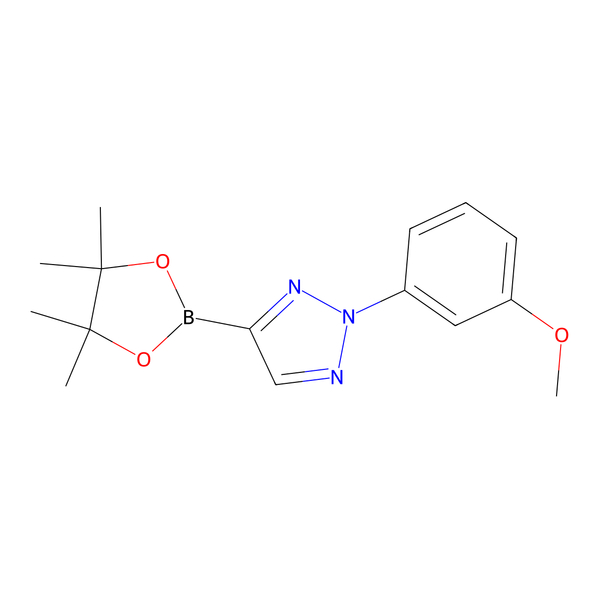 2-(3-methoxyphenyl)-4-(4,4,5,5-tetramethyl-1,3,2-dioxaborolan-2-yl)-2H-1,2,3-triazole molecular structure, CAS 2710298-73-8