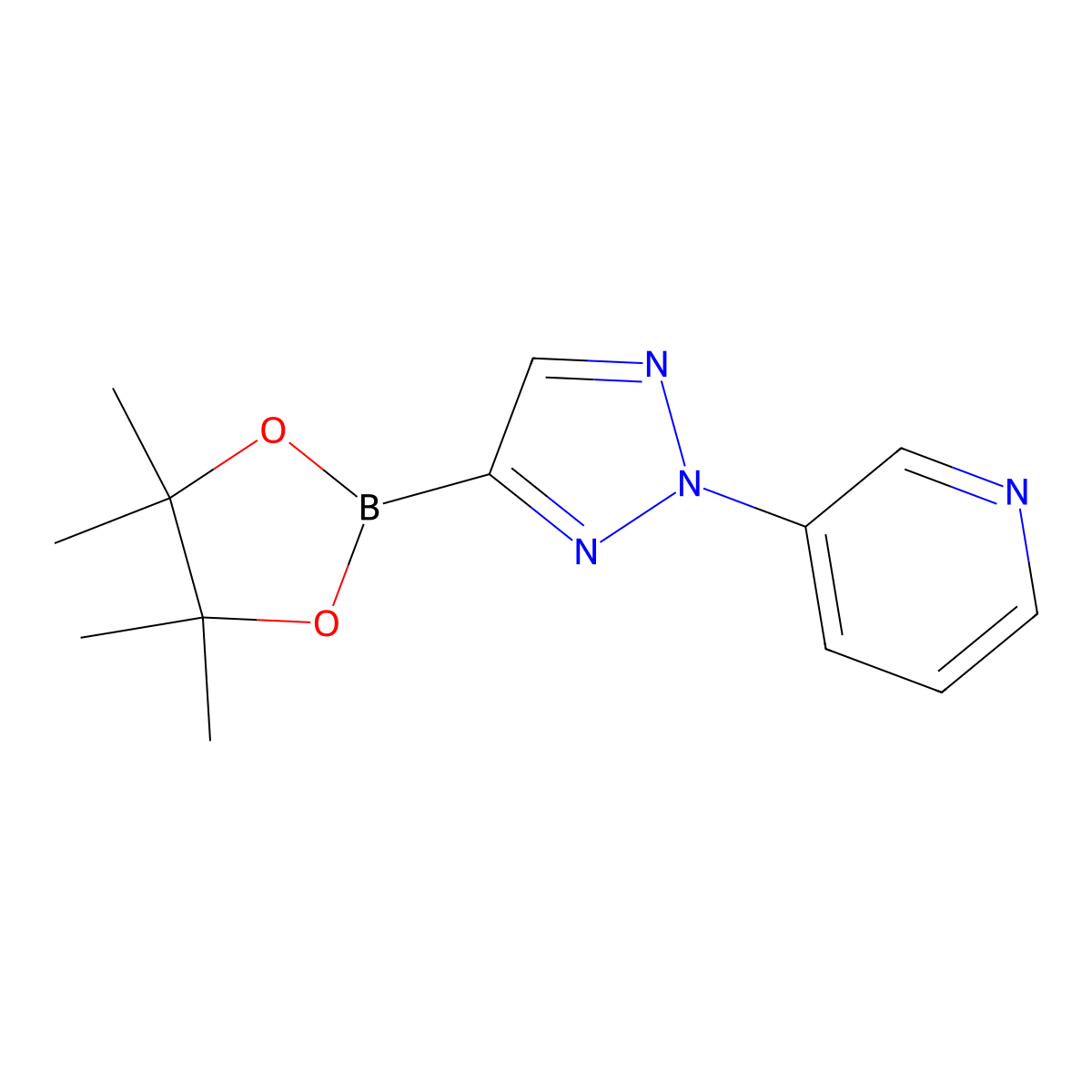 3-(4-(4,4,5,5-tetramethyl-1,3,2-dioxaborolan-2-yl)-2H-1,2,3-triazol-2-yl)pyridine molecular structure, CAS 2710298-76-1