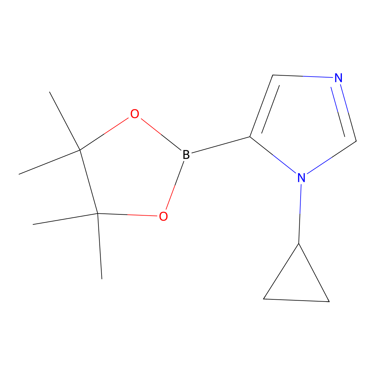 (1-Cyclopropyl-1H-imidazol-5-yl)boronic Acid Pinacol Ester molecular structure, CAS 2710298-98-7