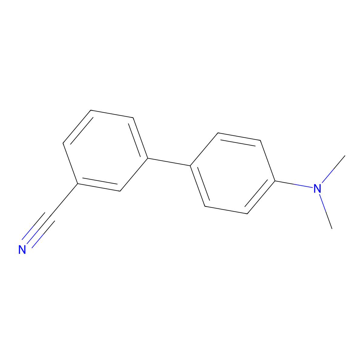 4'-(Dimethylamino)[1,1'-biphenyl]-3-carbonitrile molecular structure, CAS 27104-68-3