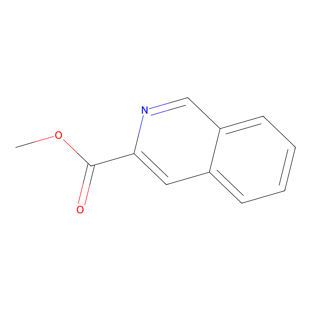 Methyl 3-isoquinolinecarboxylate molecular structure, CAS 27104-73-0