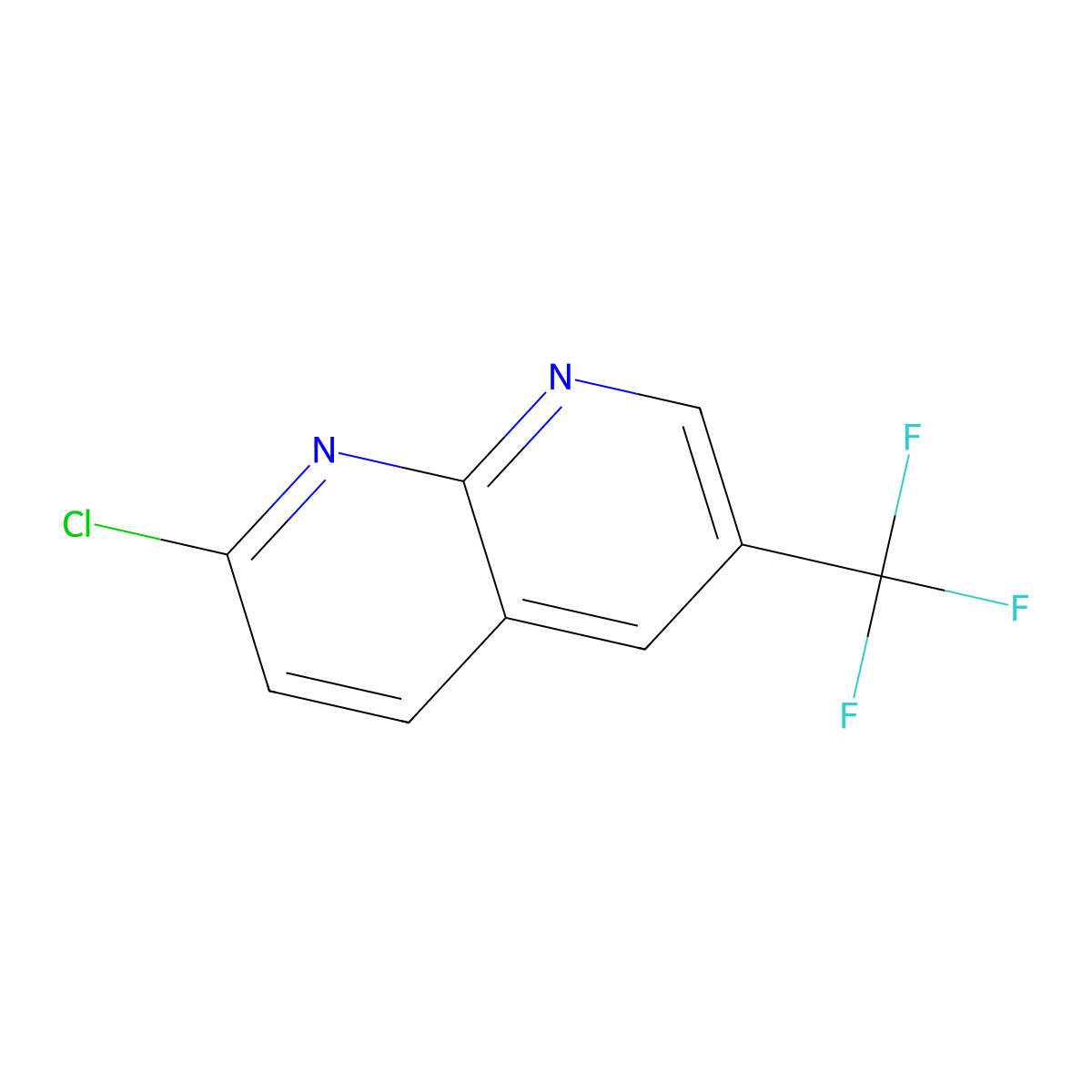 2-Chloro-6-(trifluoromethyl)-1,8-naphthyridine molecular structure, CAS 2710430-93-4