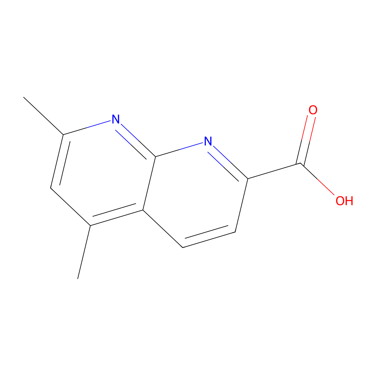 5,7-Dimethyl-1,8-naphthyridine-2-carboxylic acid molecular structure, CAS 2710465-34-0