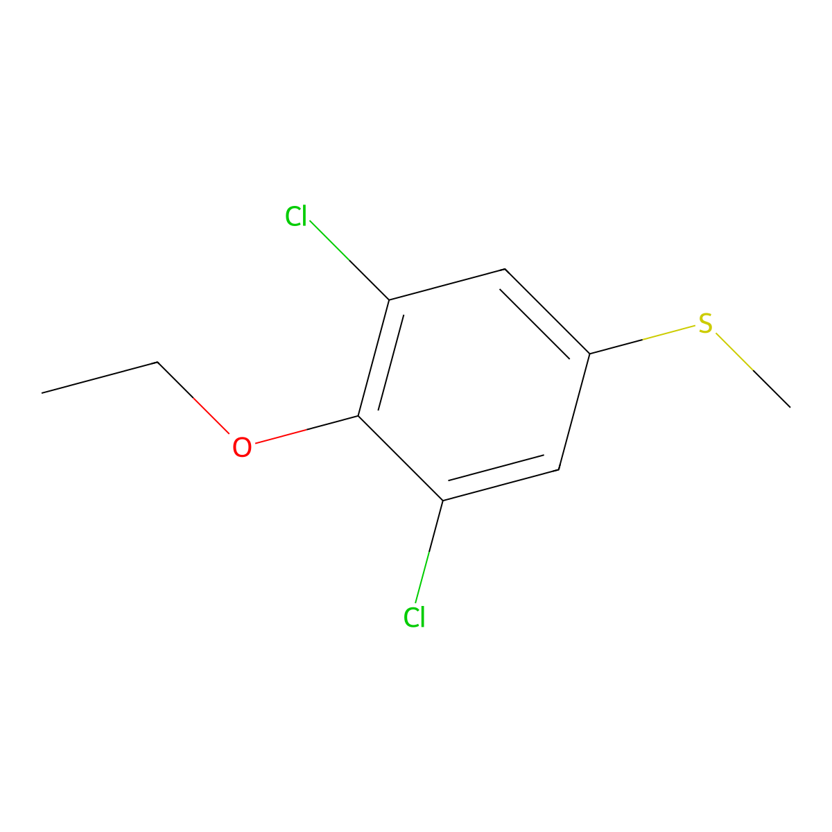 (3,5-Dichloro-4-ethoxyphenyl)(methyl)sulfane molecular structure, CAS 2710477-74-8