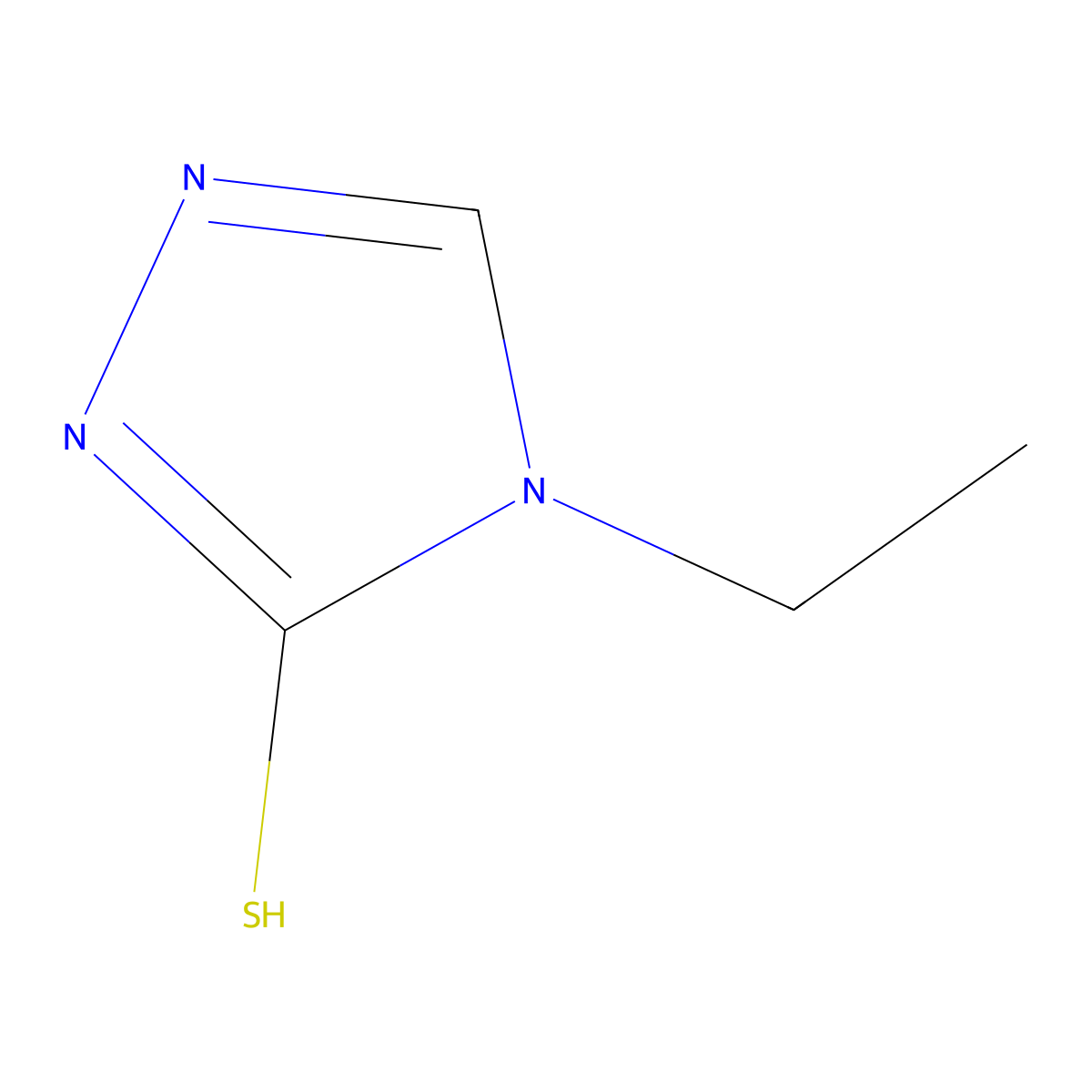 4-ethyl-1,2,4-triazole-3-thiol molecular structure, CAS 27105-98-2