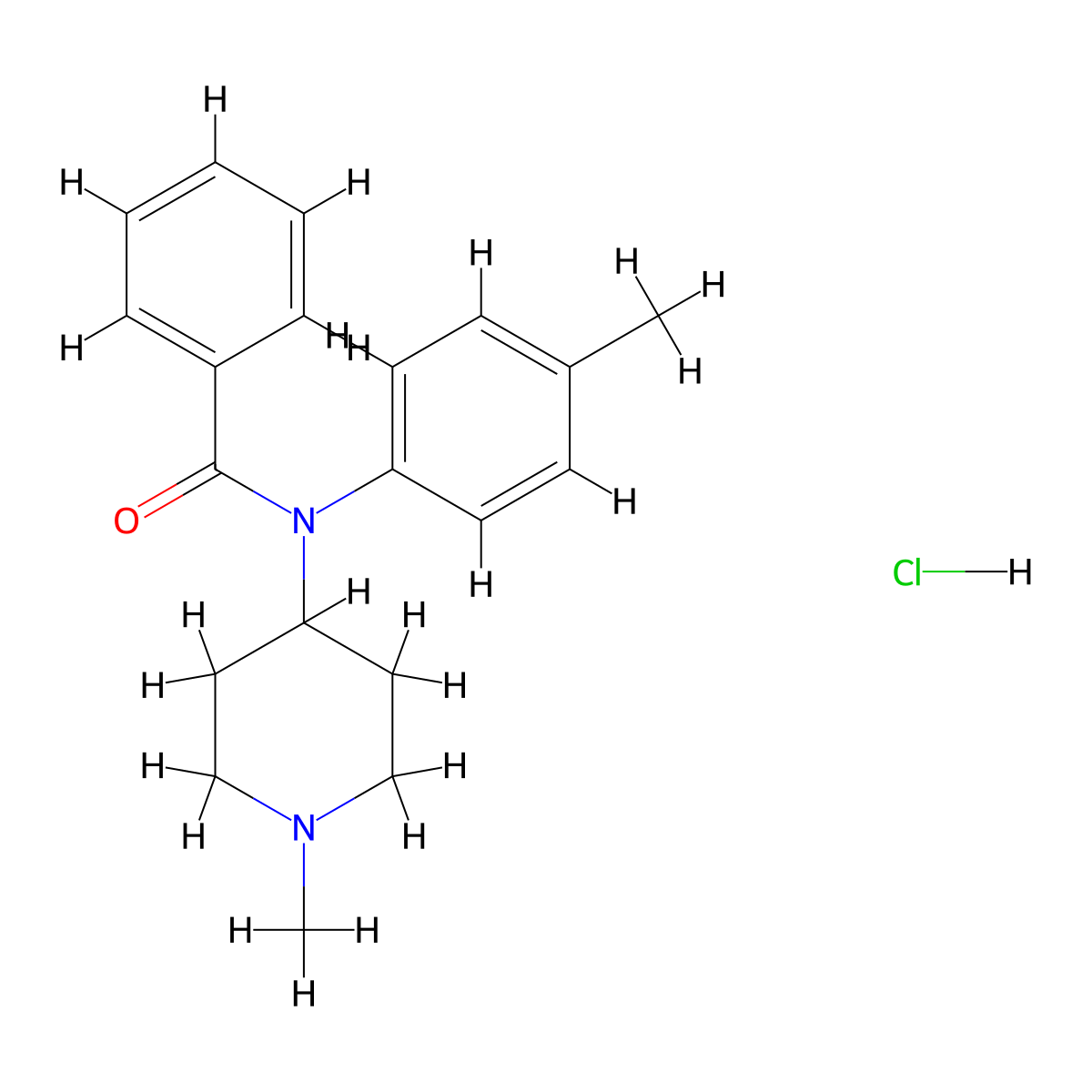 N-methyl para-methyl Phenyl fentanyl (hydrochloride) molecular structure, CAS 2710510-11-3