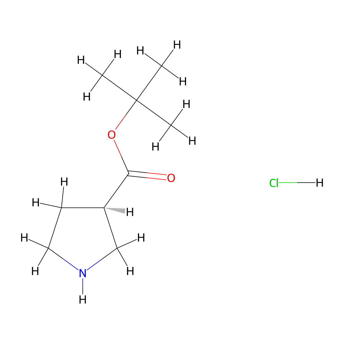 tert-butyl (3R)-pyrrolidine-3-carboxylate hydrochloride molecular structure, CAS 2710510-52-2