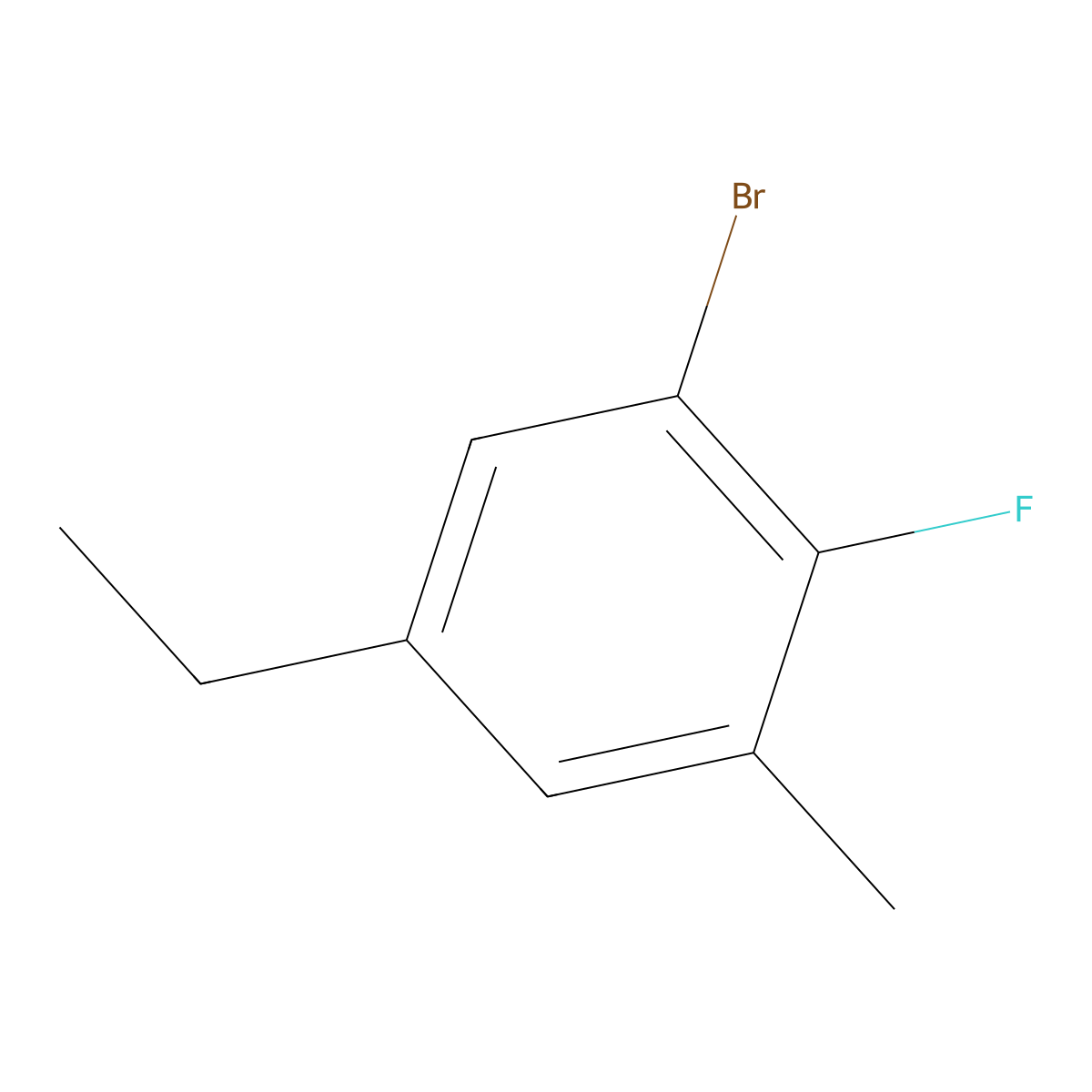 1-Bromo-5-ethyl-2-fluoro-3-methylbenzene molecular structure, CAS 2710513-66-7