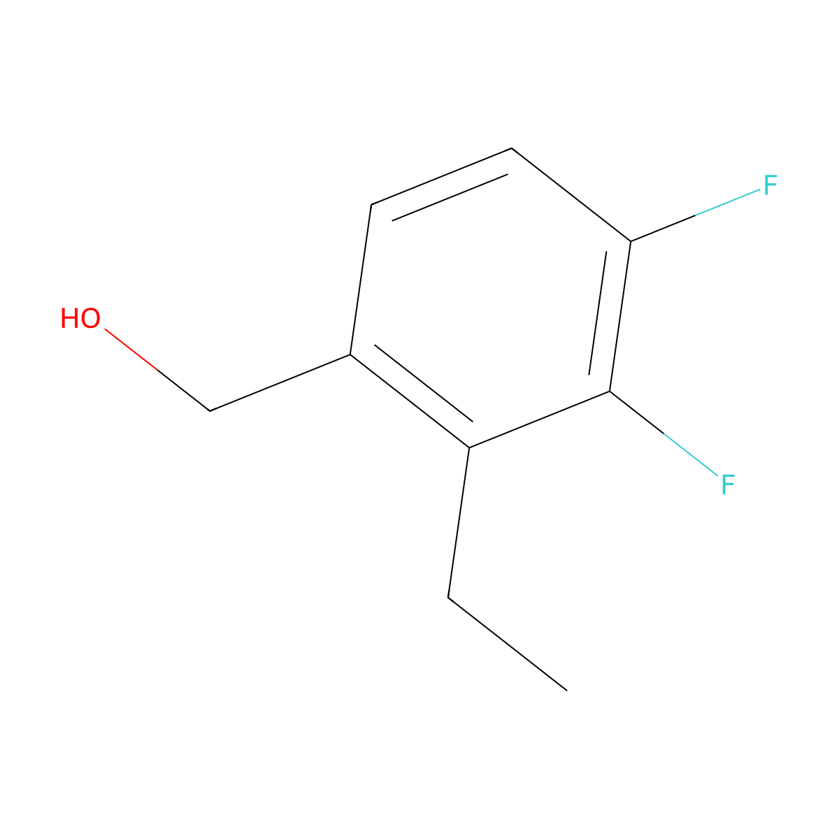 (2-Ethyl-3,4-difluorophenyl)methanol molecular structure, CAS 2710527-73-2