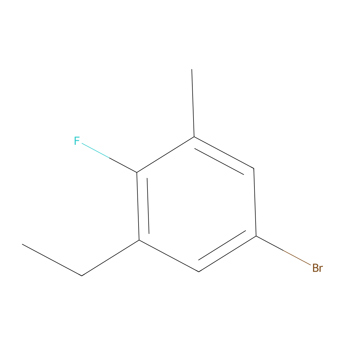 5-Bromo-1-ethyl-2-fluoro-3-methylbenzene molecular structure, CAS 2710571-56-3