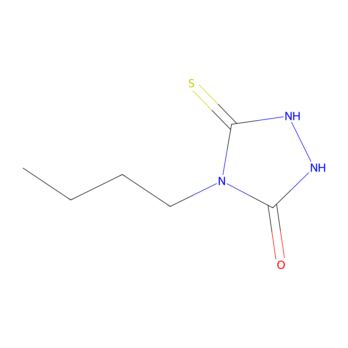 4-butyl-5-mercapto-4H-1,2,4-triazol-3-ol molecular structure, CAS 27106-11-2