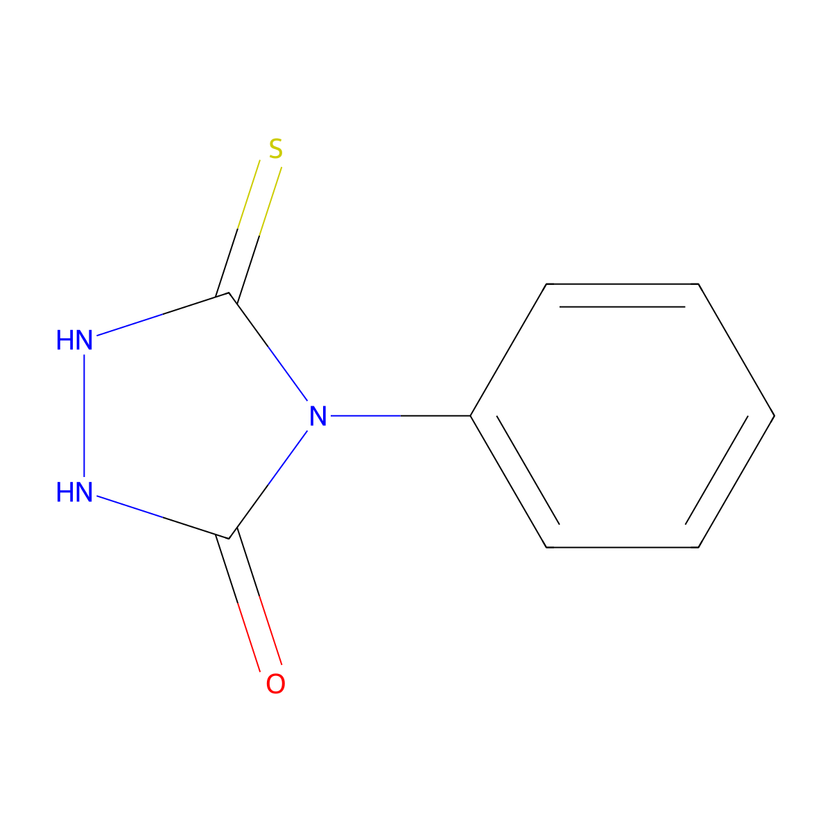 5-Mercapto-4-phenyl-4H-(1,2,4)triazol-3-OL molecular structure, CAS 27106-12-3