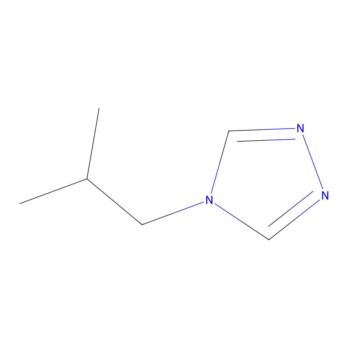 4-(2-methylpropyl)-4H-1,2,4-triazole molecular structure, CAS 27106-42-9