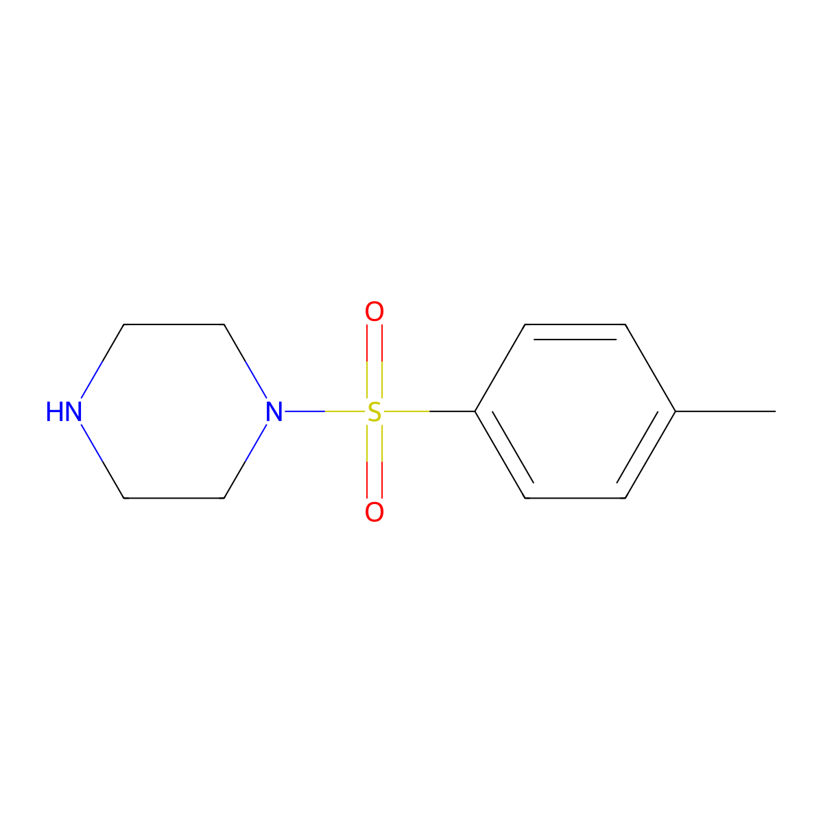 1-(4-Methylbenzenesulfonyl)piperazine molecular structure, CAS 27106-51-0