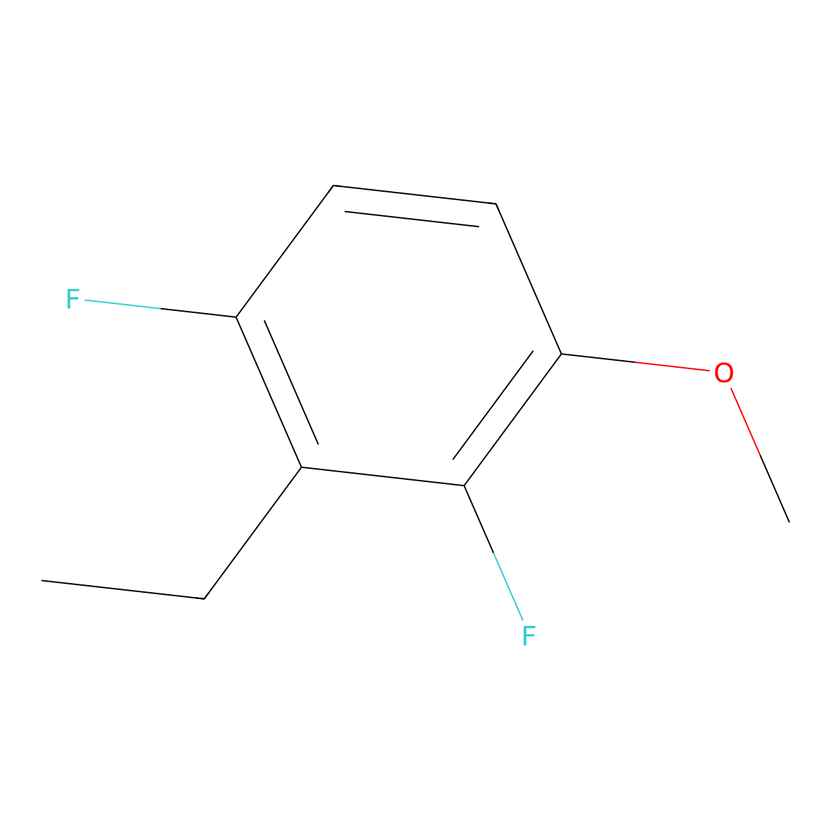 2-Ethyl-1,3-difluoro-4-methoxybenzene molecular structure, CAS 2710631-43-7