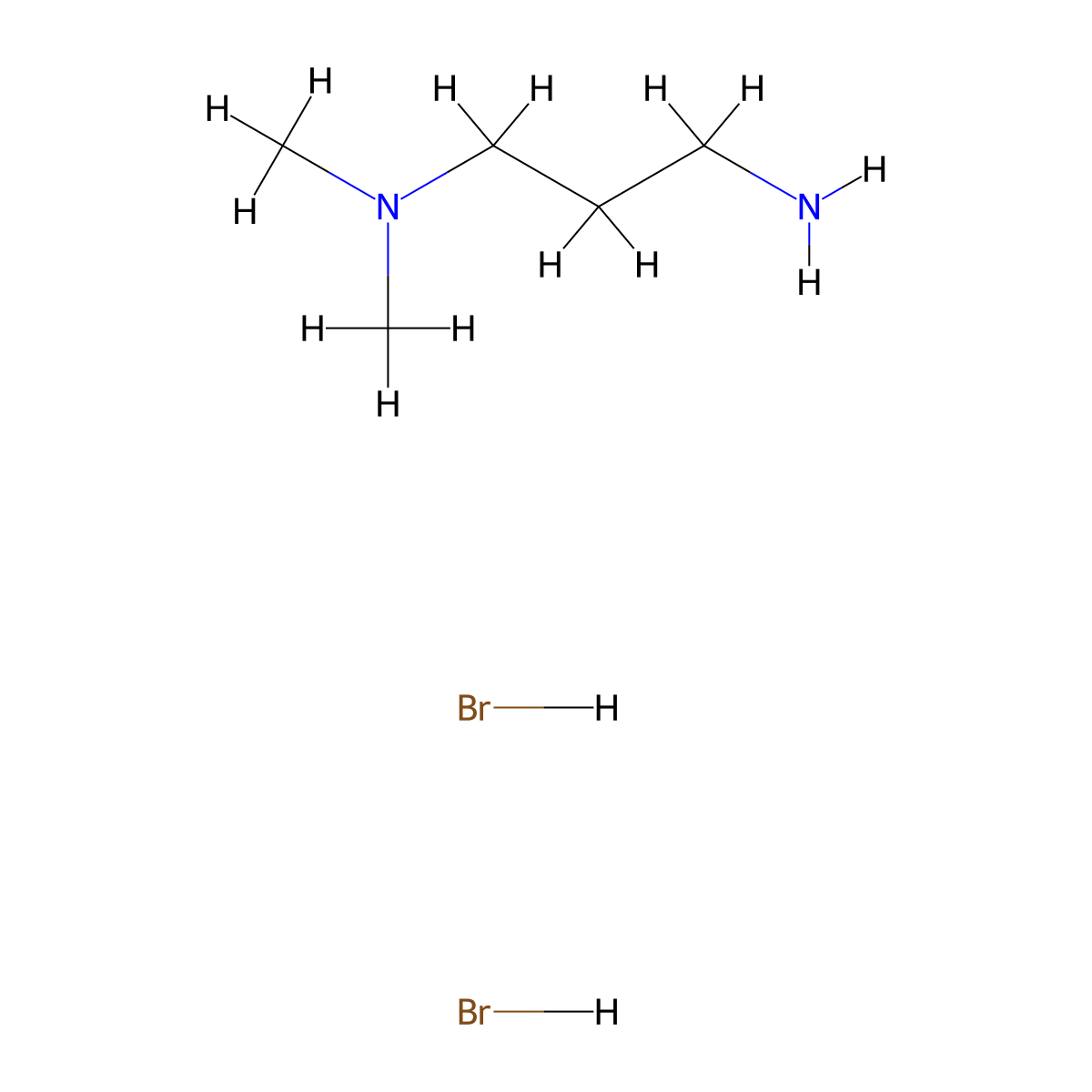 N,N-Dimethyl-1,3-propanediamine Dihydrobromide molecular structure, CAS 2710685-13-3