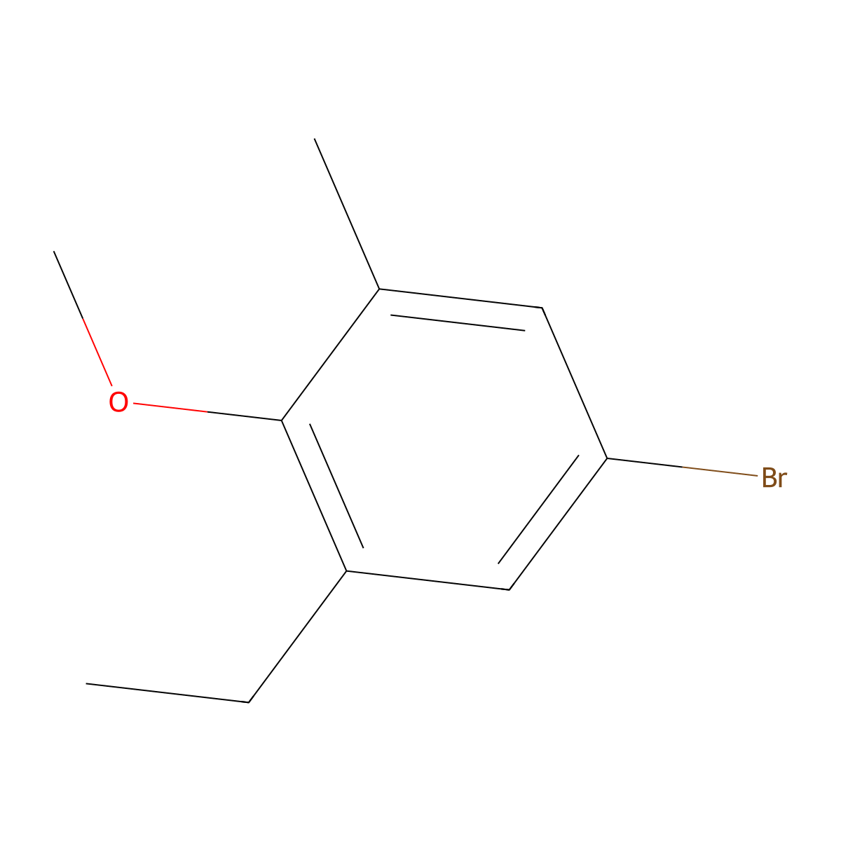 5-Bromo-1-ethyl-2-methoxy-3-methylbenZene molecular structure, CAS 2710689-70-4