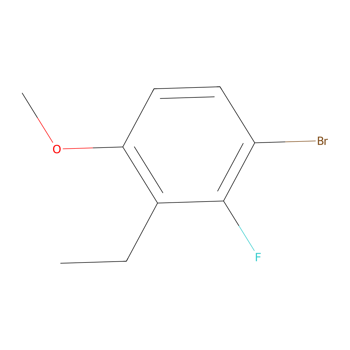1-Bromo-3-ethyl-2-fluoro-4-methoxybenzene molecular structure, CAS 2710721-79-0