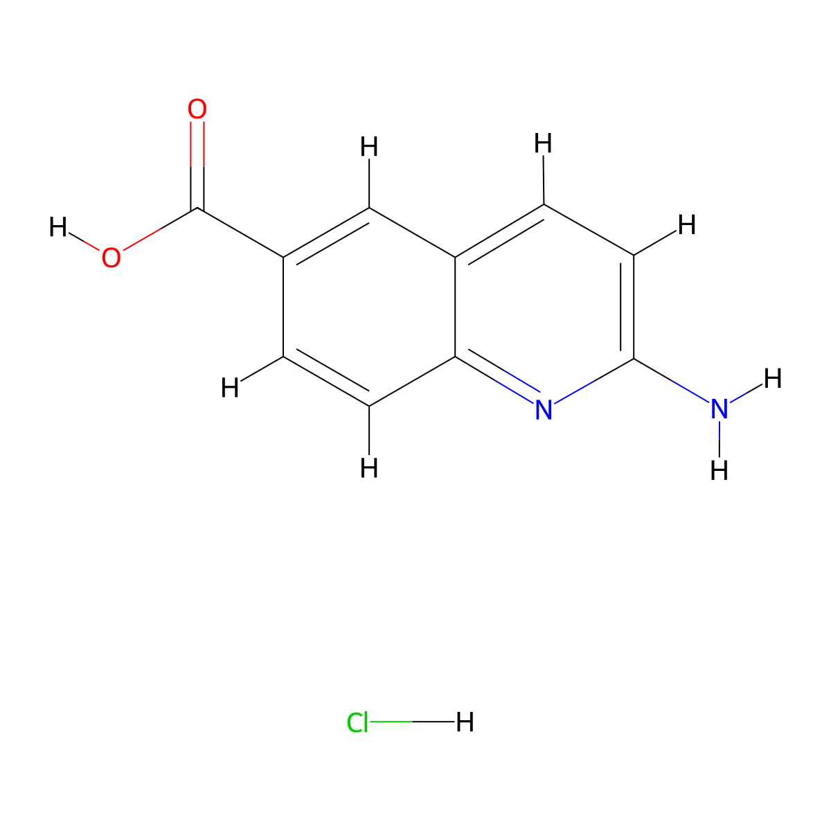 2-Aminoquinoline-6-carboxylic Acid Hydrochloride molecular structure, CAS 2710723-22-9