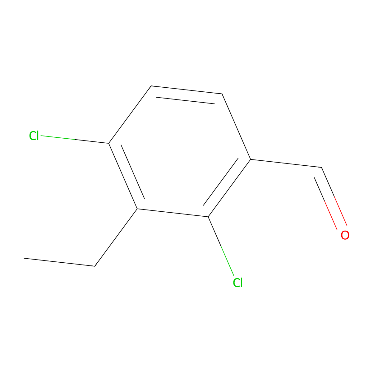 2,4-Dichloro-3-ethylbenzaldehyde molecular structure, CAS 2710800-57-8