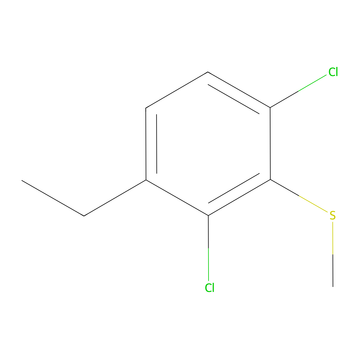 (2,6-Dichloro-3-ethylphenyl)(methyl)sulfane molecular structure, CAS 2710812-77-2