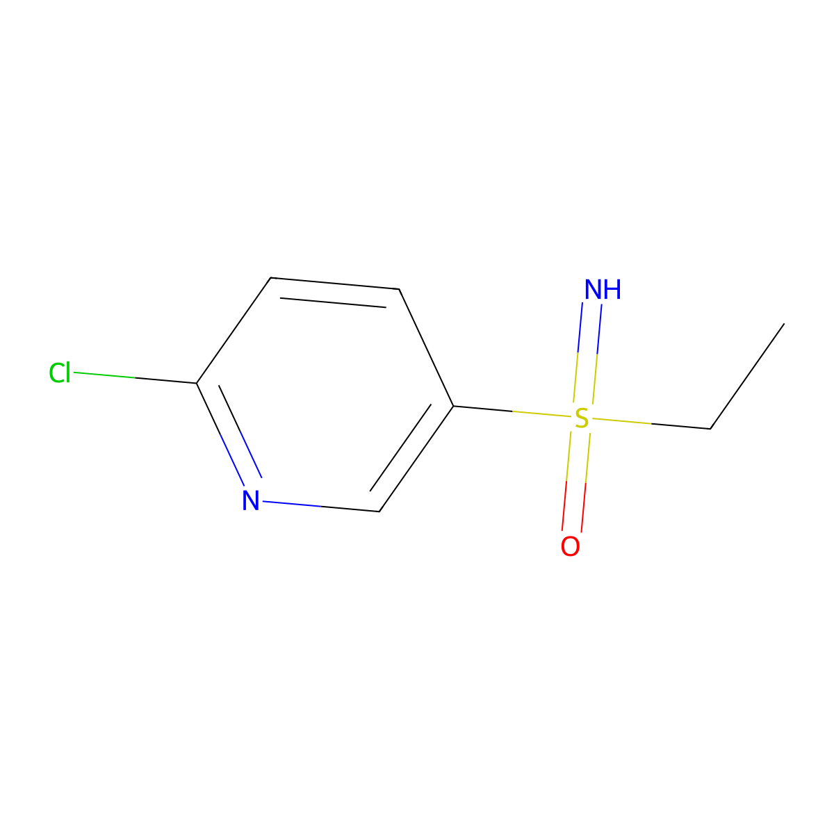 (6-Chloropyridin-3-yl)(ethyl)imino-lambda6-sulfanone molecular structure, CAS 2710998-66-4