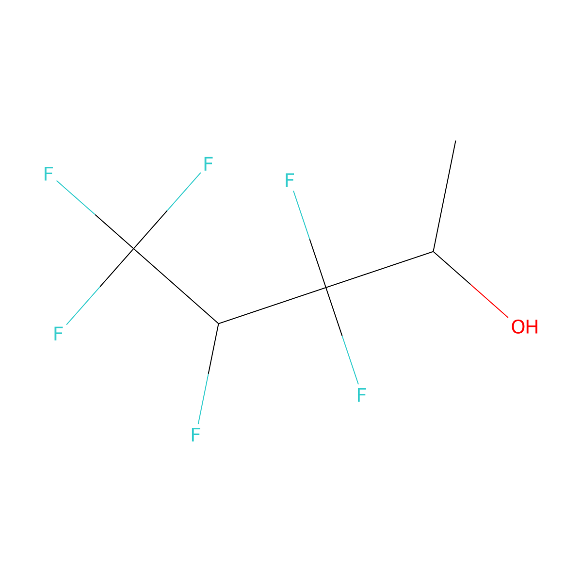 1-(2H-Perfluoropropyl)ethanol molecular structure, CAS 2711-81-1