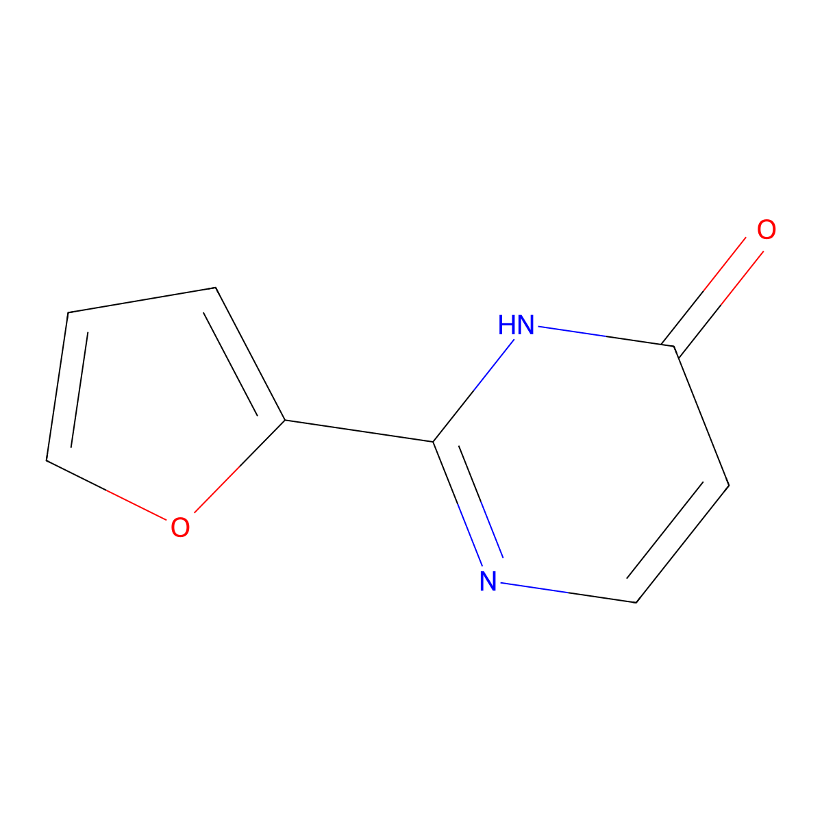 2-(Furan-2-YL)-3,4-dihydropyrimidin-4-one molecular structure, CAS 27110-98-1