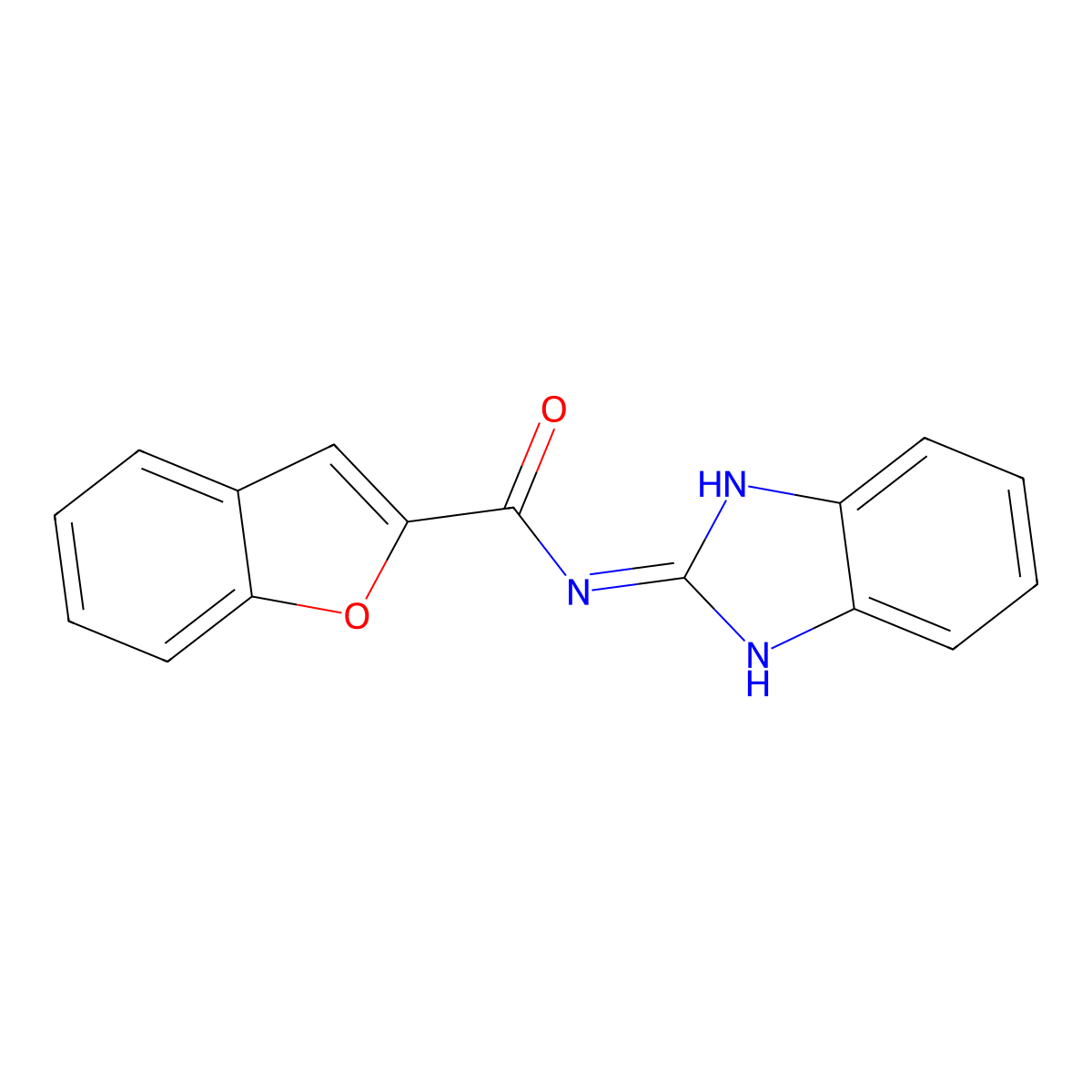 N-(1H-benzimidazol-2-yl)-1-benzofuran-2-carboxamide molecular structure, CAS 27111-30-4
