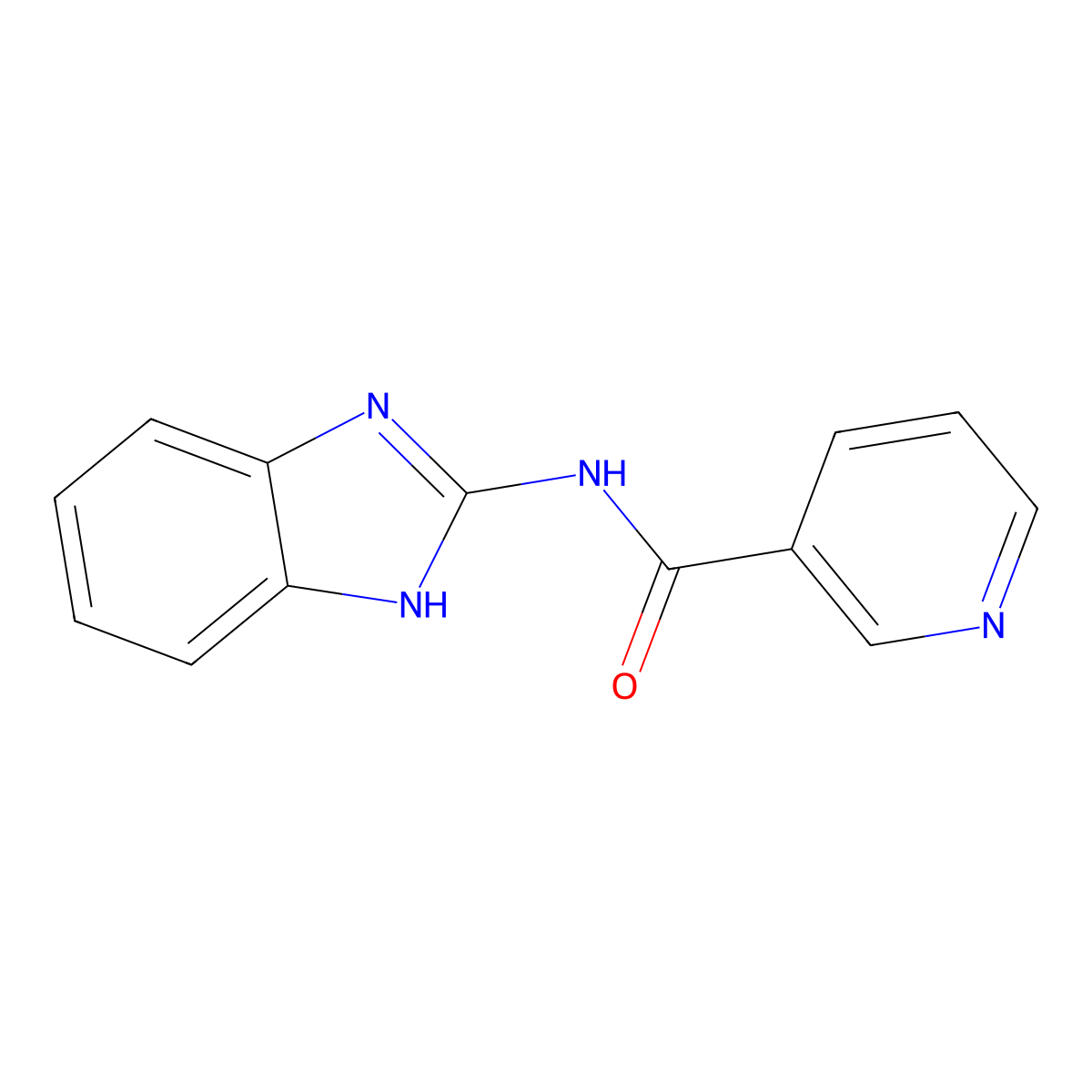N-(1H-benzimidazol-2-yl)pyridine-3-carboxamide molecular structure, CAS 27111-31-5
