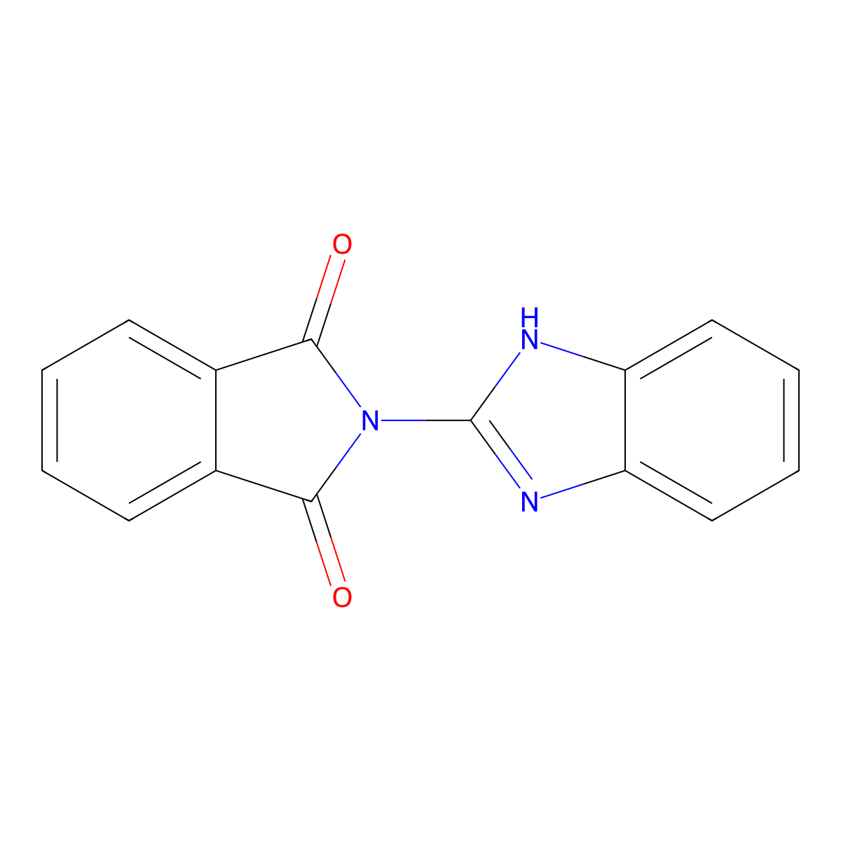 2-(1H-benzimidazol-2-yl)isoindole-1,3-dione molecular structure, CAS 27111-40-6
