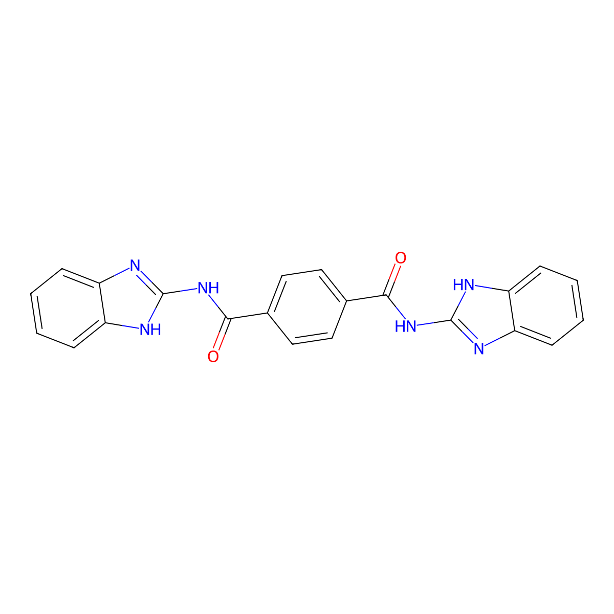 1-N,4-N-bis(1H-benzimidazol-2-yl)benzene-1,4-dicarboxamide molecular structure, CAS 27111-43-9