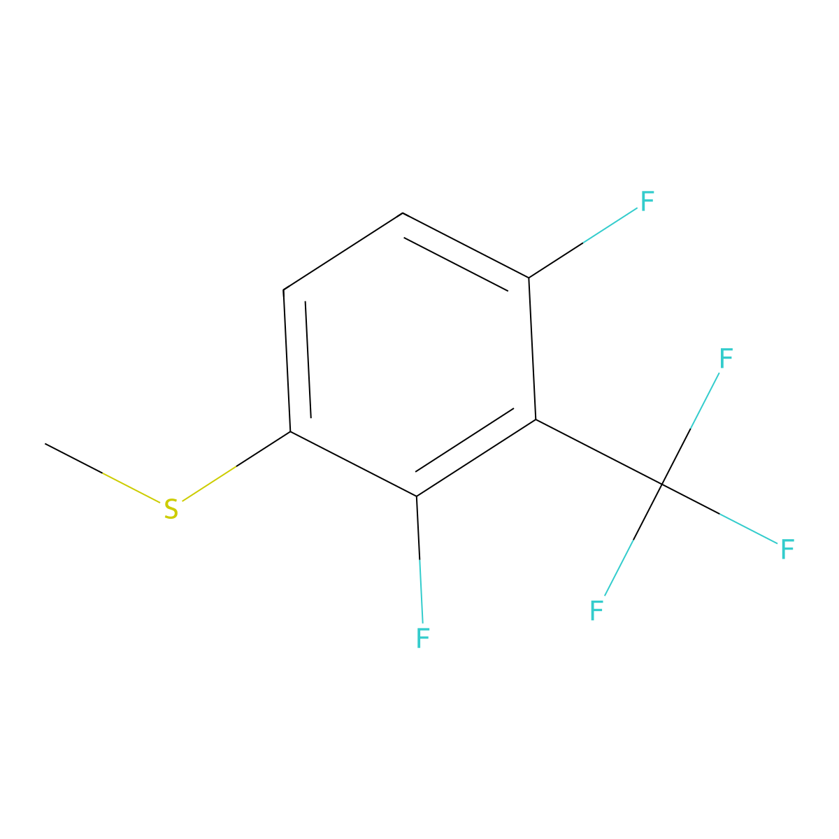 1,3-Difluoro-4-(methylthio)-2-(trifluoromethyl)benzene molecular structure, CAS 2711141-99-8