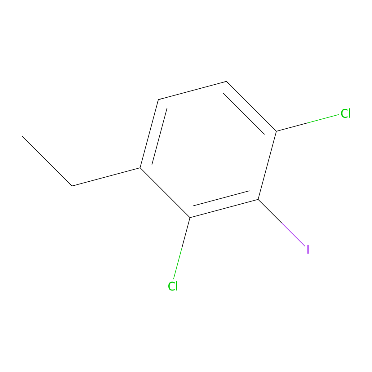 1,3-Dichloro-4-ethyl-2-iodobenZene molecular structure, CAS 2711146-59-5