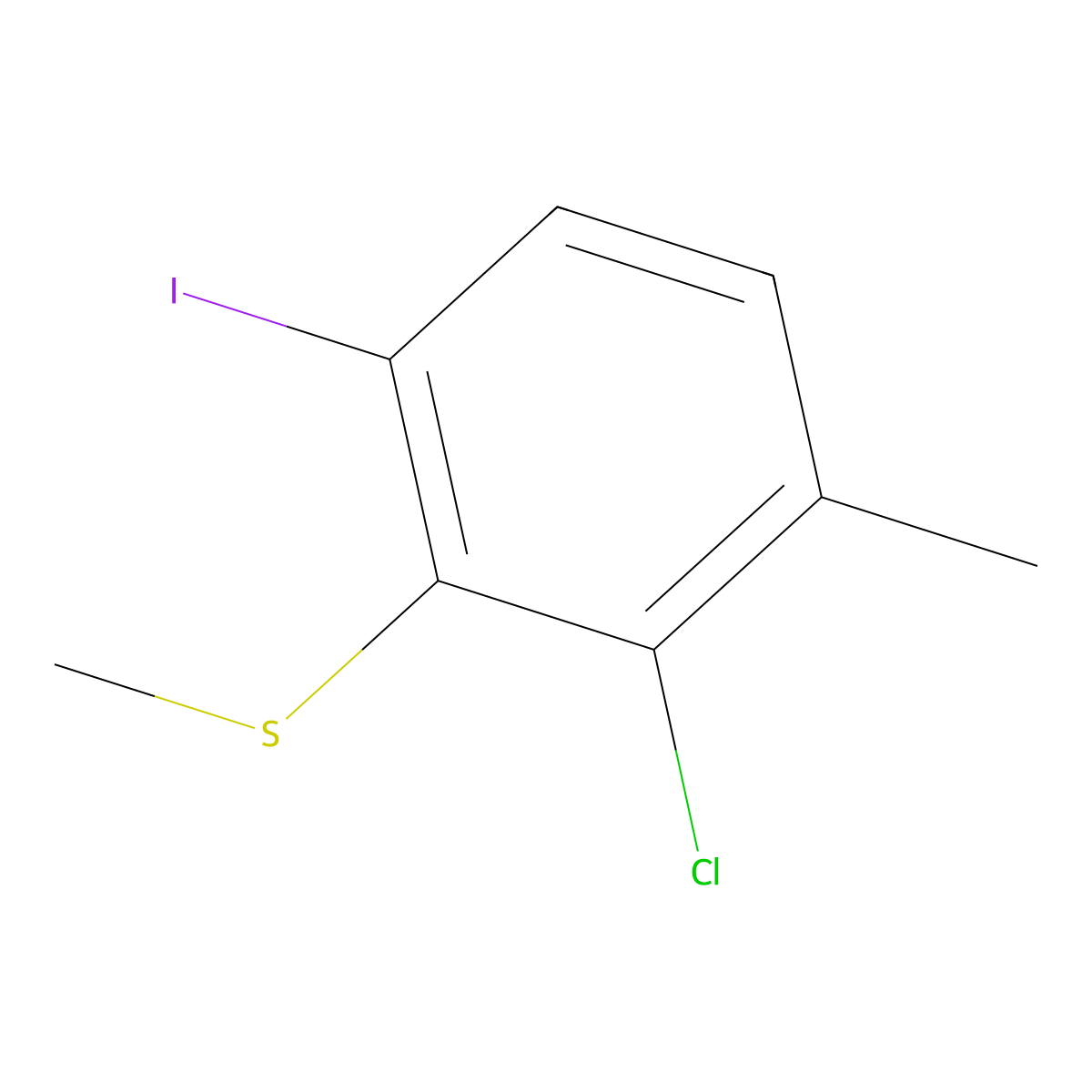 (2-Chloro-6-iodo-3-methylphenyl)(methyl)sulfane molecular structure, CAS 2711231-76-2