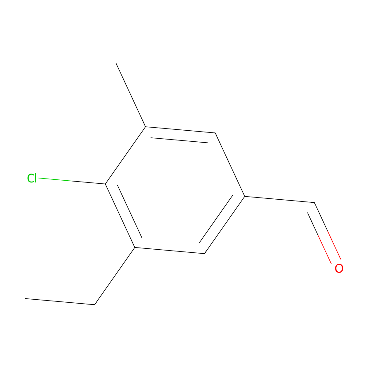 4-Chloro-3-ethyl-5-methylbenzaldehyde molecular structure, CAS 2711282-67-4