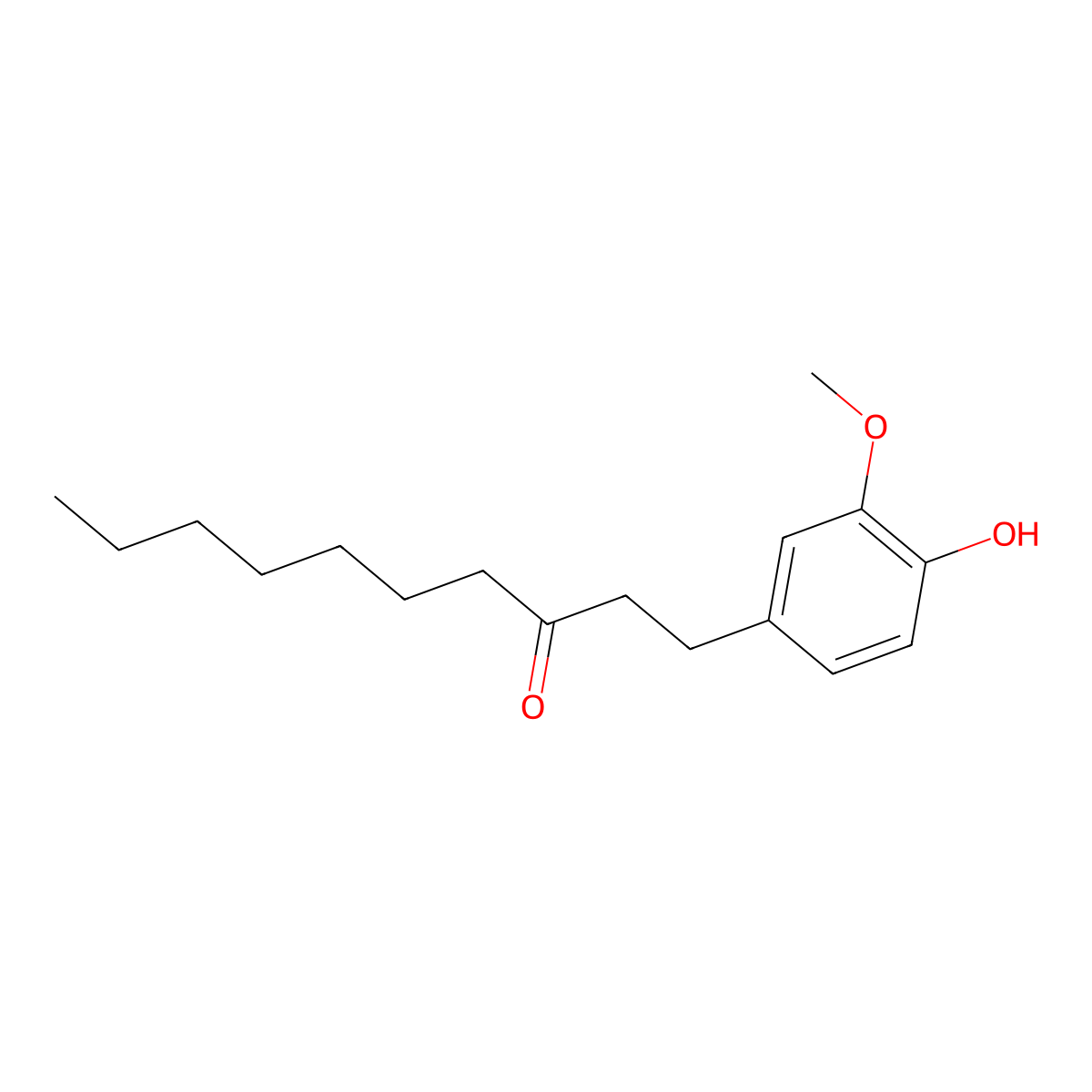Paradol molecular structure, CAS 27113-22-0