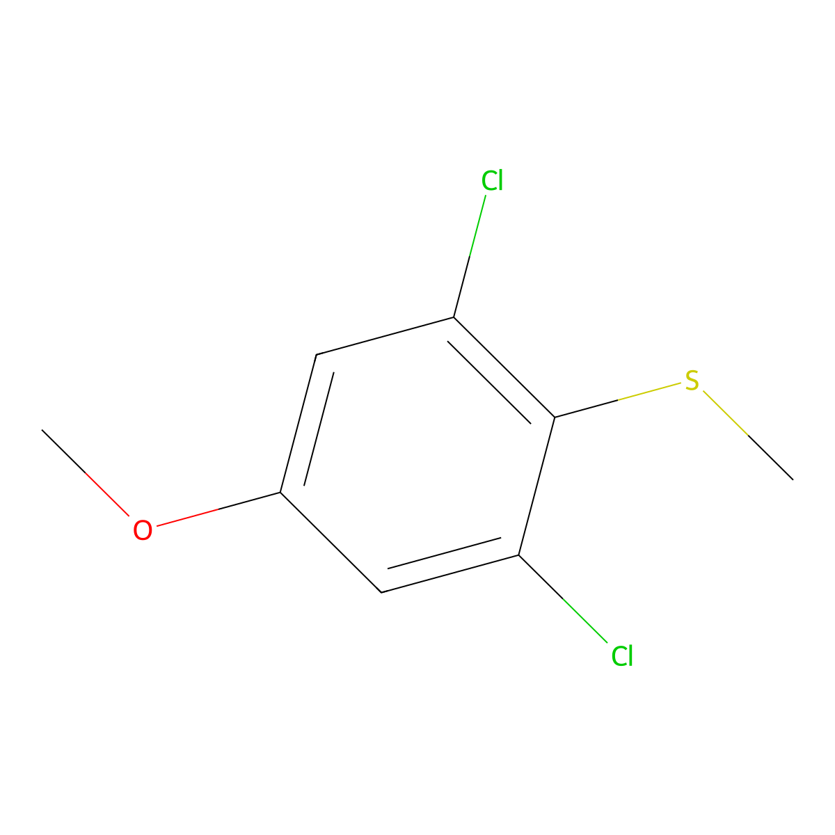(2,6-Dichloro-4-methoxyphenyl)(methyl)sulfane molecular structure, CAS 2711335-52-1